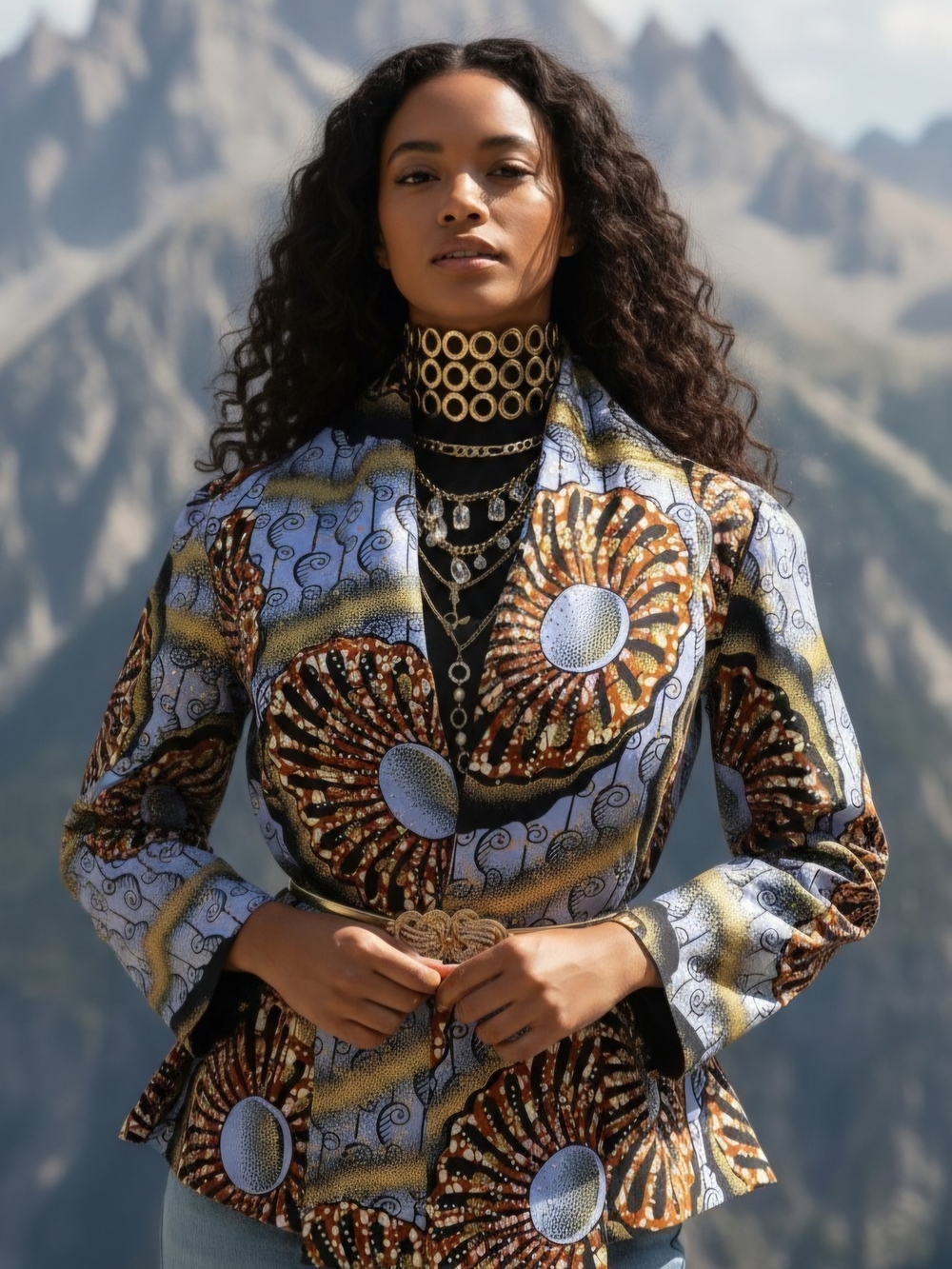 🇬🇳AFRICA🇬🇳Designed & Tailored Beautiful Bling Jacket🇬🇳